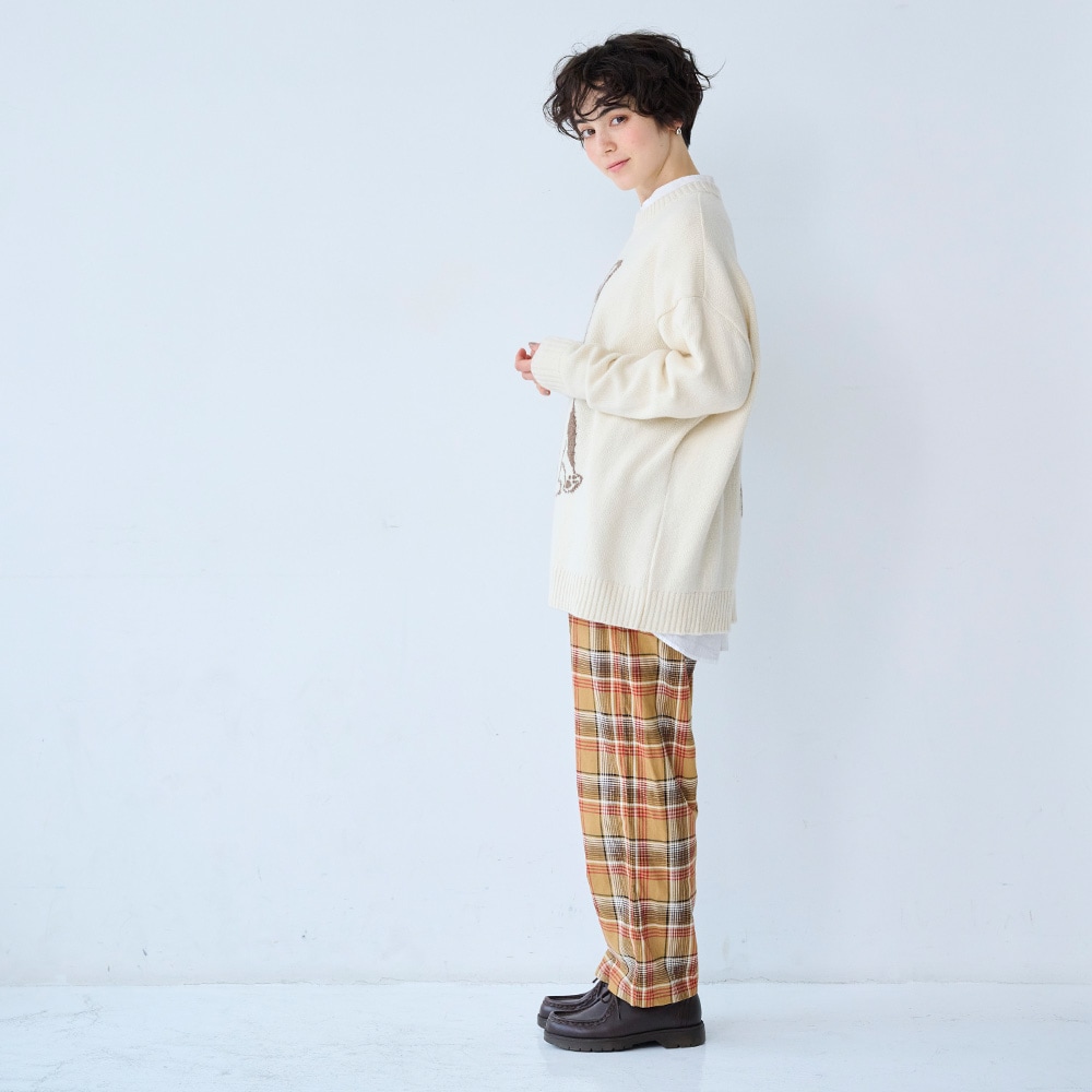 NARU(ナル) エアーヤーンコットン フレンチブルゆったりニット 666606