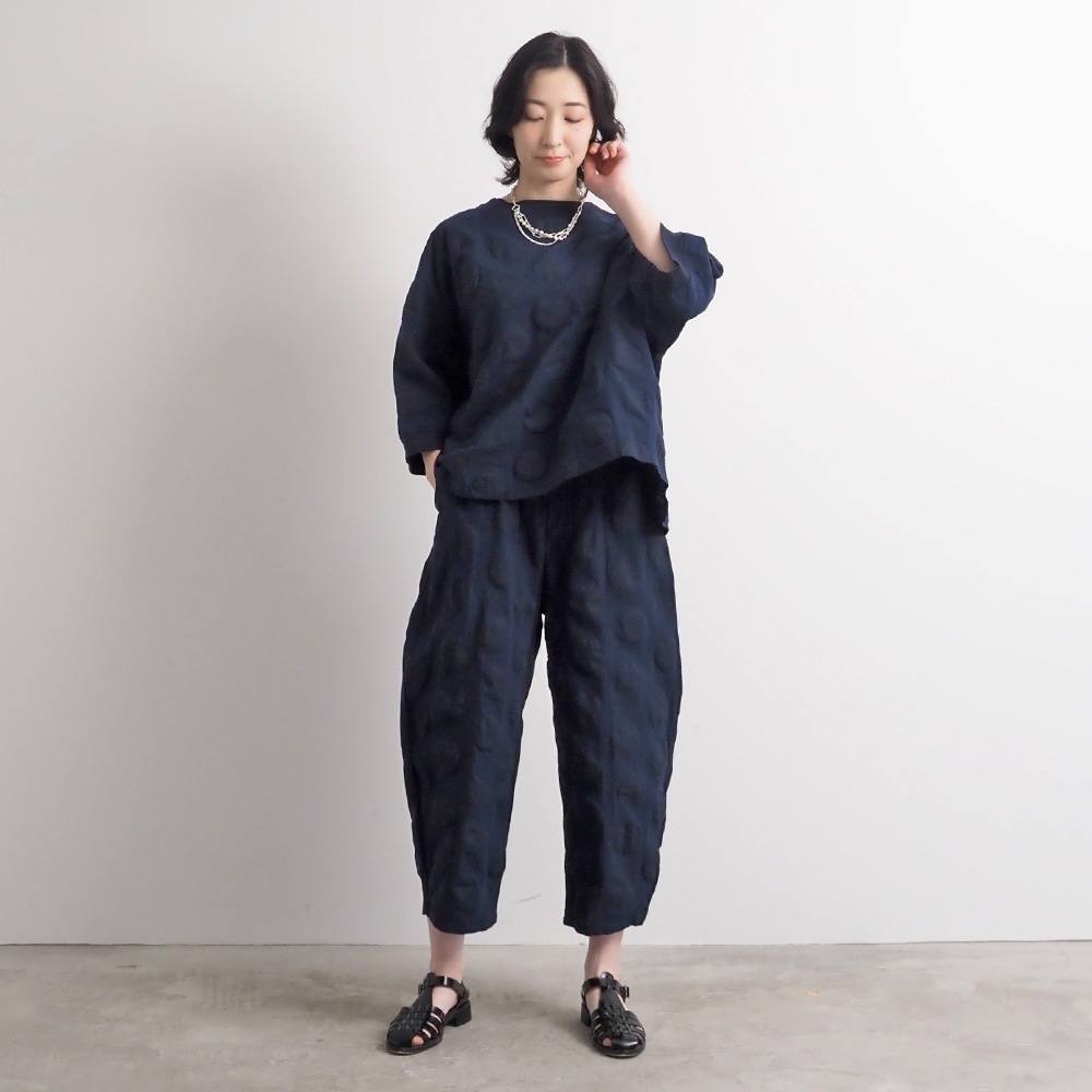 NARU(ナル) 綿麻シーチング塩縮 ワイドT 662821BF