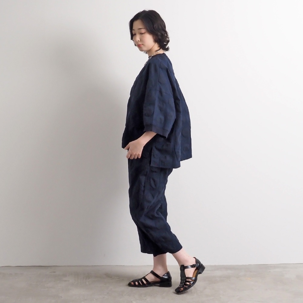 NARU(ナル) 綿麻シーチング塩縮 ワイドT 662821BF