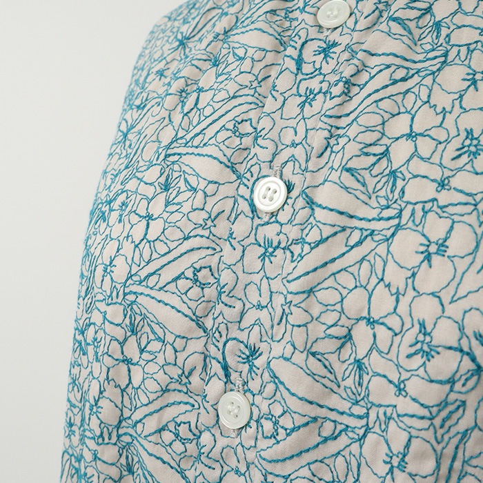 NARU(ナル) 60sローン花柄刺繍ターキーシャツ 654937 | all_items