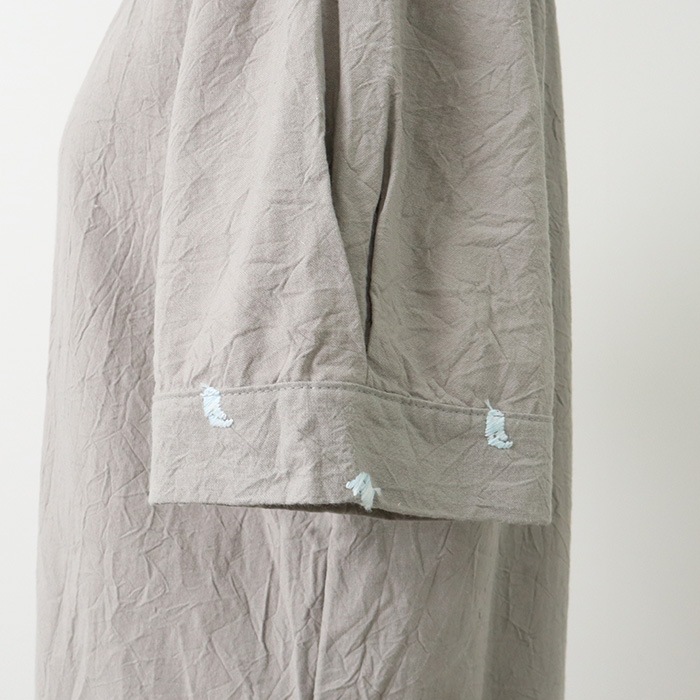 NARU(ナル) シーチングハンドワッシャー×十二支柄刺繍 ブラウス 655850