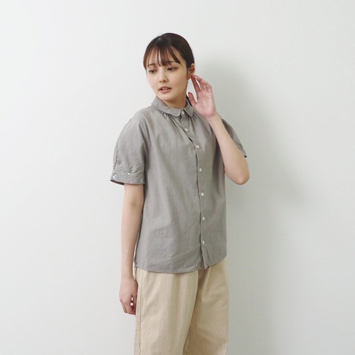 NARU(ナル) シーチングハンドワッシャー×十二支柄刺繍 ブラウス 655850