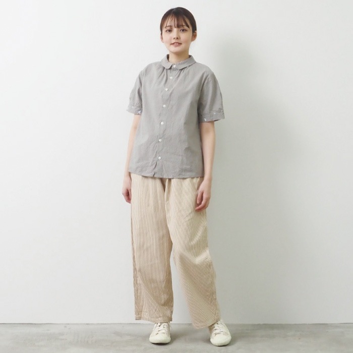 NARU(ナル) シーチングハンドワッシャー×十二支柄刺繍 ブラウス 655850