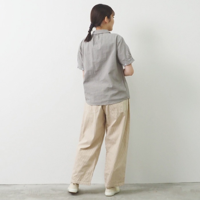 NARU(ナル) シーチングハンドワッシャー×十二支柄刺繍 ブラウス 655850