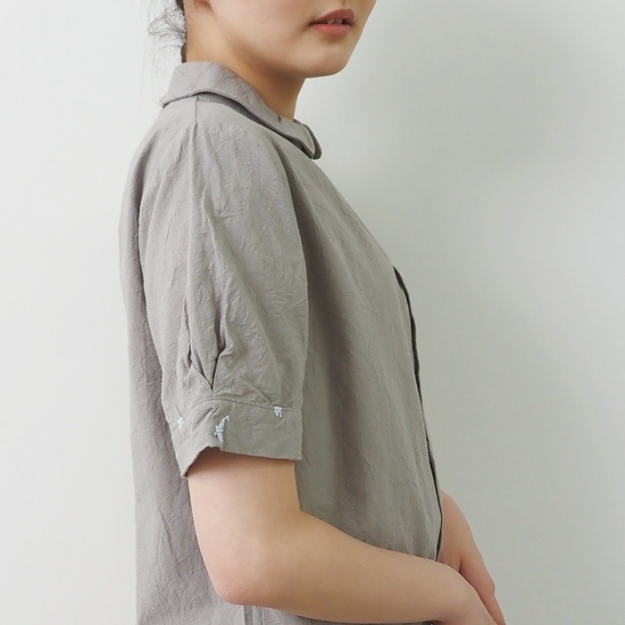 NARU(ナル) シーチングハンドワッシャー×十二支柄刺繍 ブラウス 655850