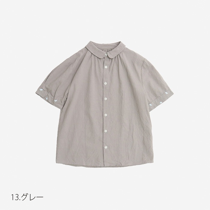 NARU(ナル) シーチングハンドワッシャー×十二支柄刺繍 ブラウス 655850