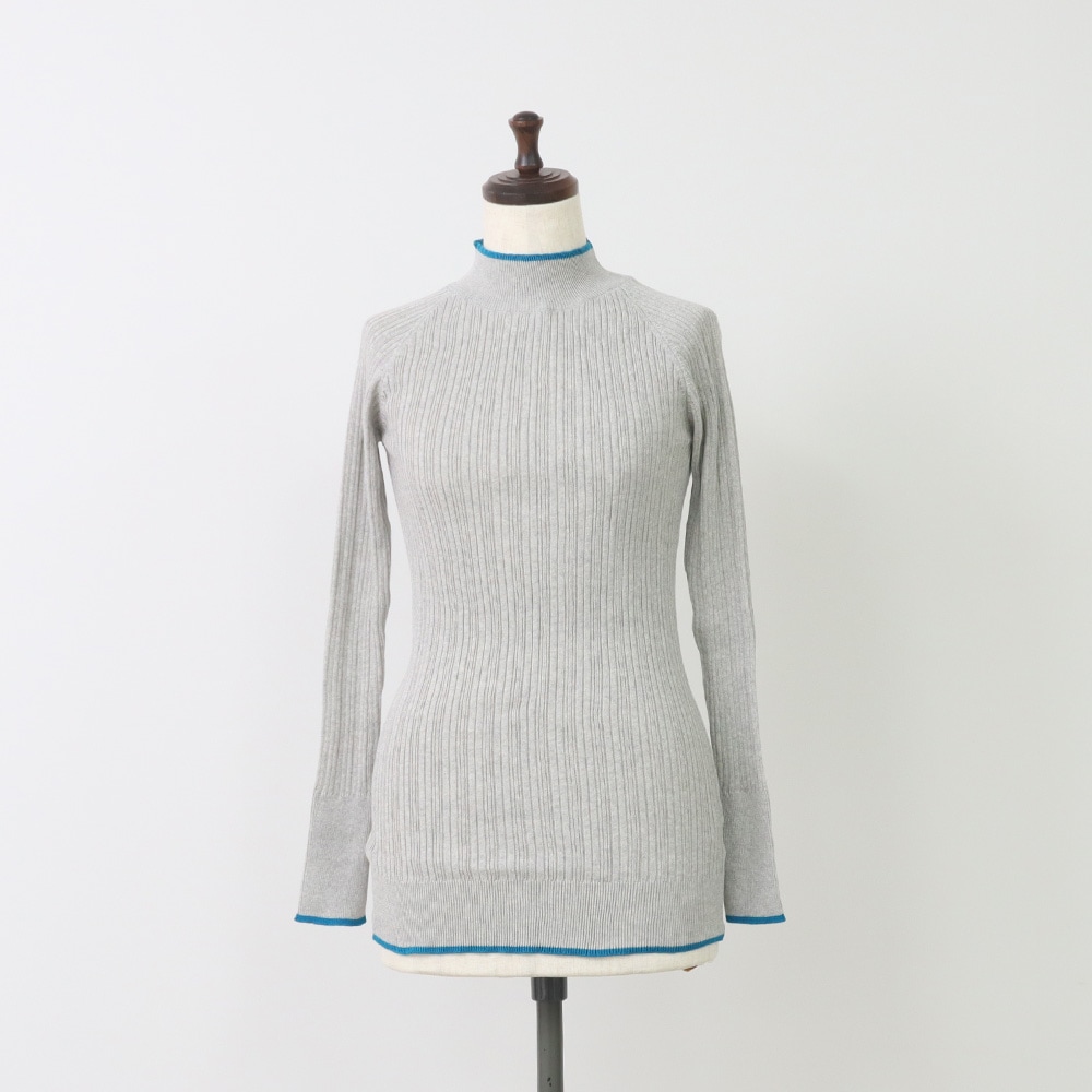 NARU(ナル) ランダムリブニット バイカラーハイネックニット 656707