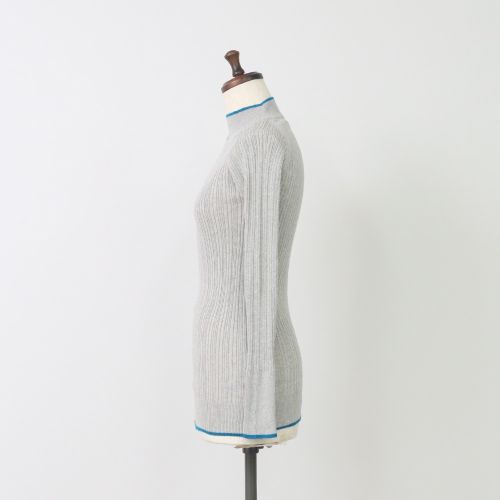 NARU(ナル) ランダムリブニット バイカラーハイネックニット 656707