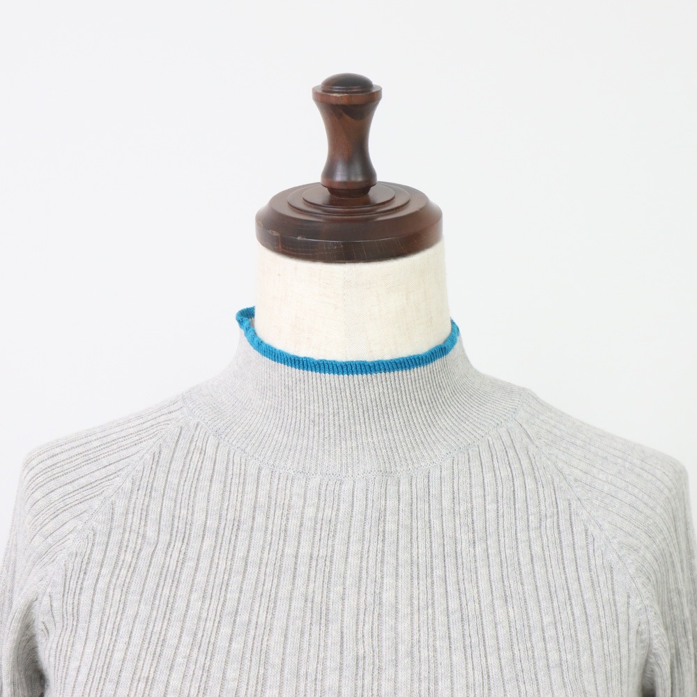 NARU(ナル) ランダムリブニット バイカラーハイネックニット 656707