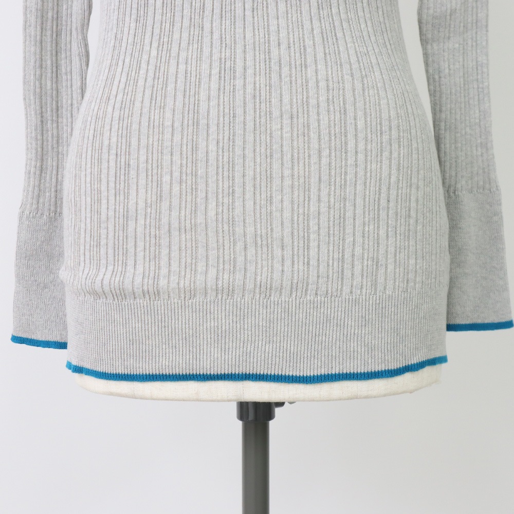 NARU(ナル) ランダムリブニット バイカラーハイネックニット 656707