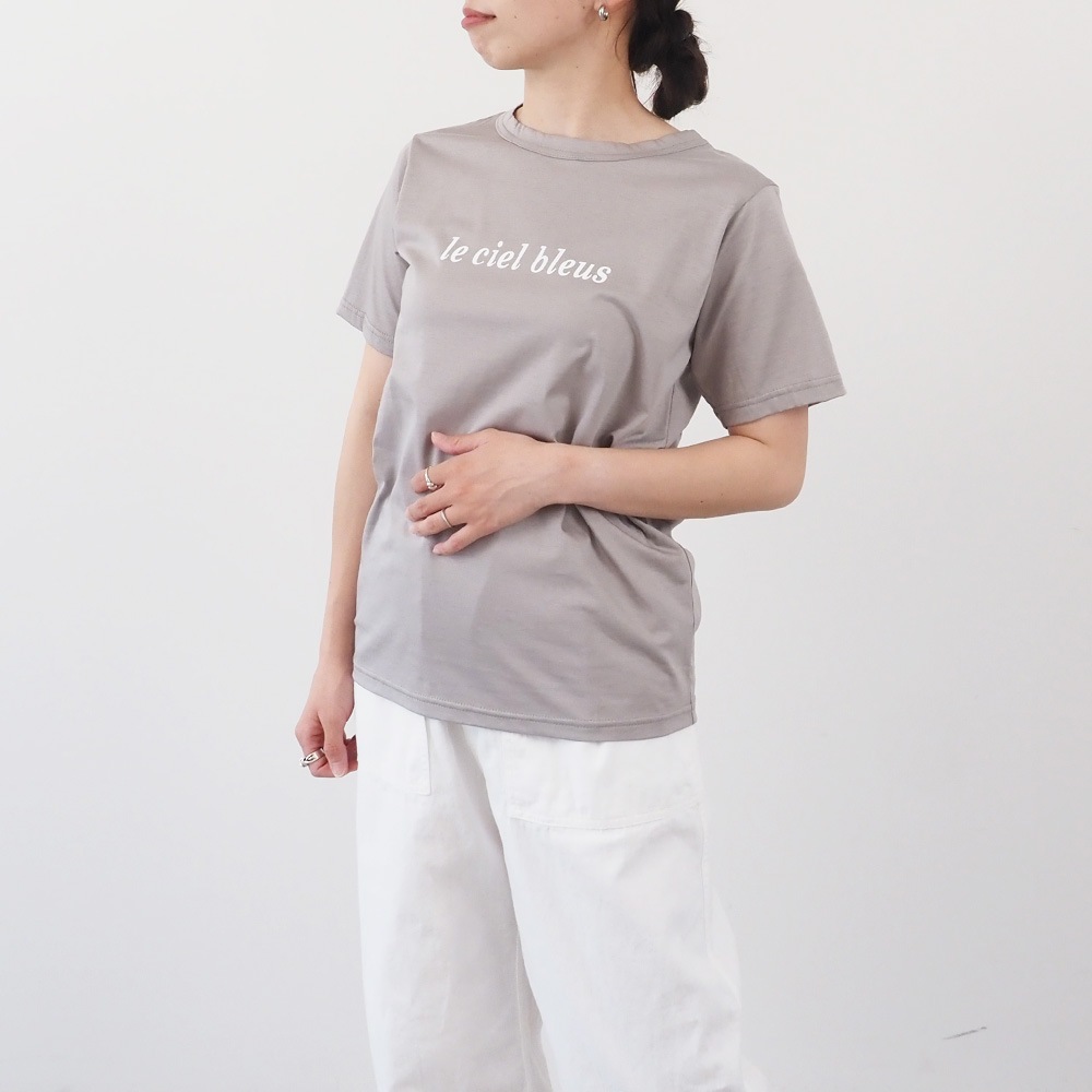 NARU(ナル) マイヴィスC微強撚天竺 le ciel bleusプリントT 663202