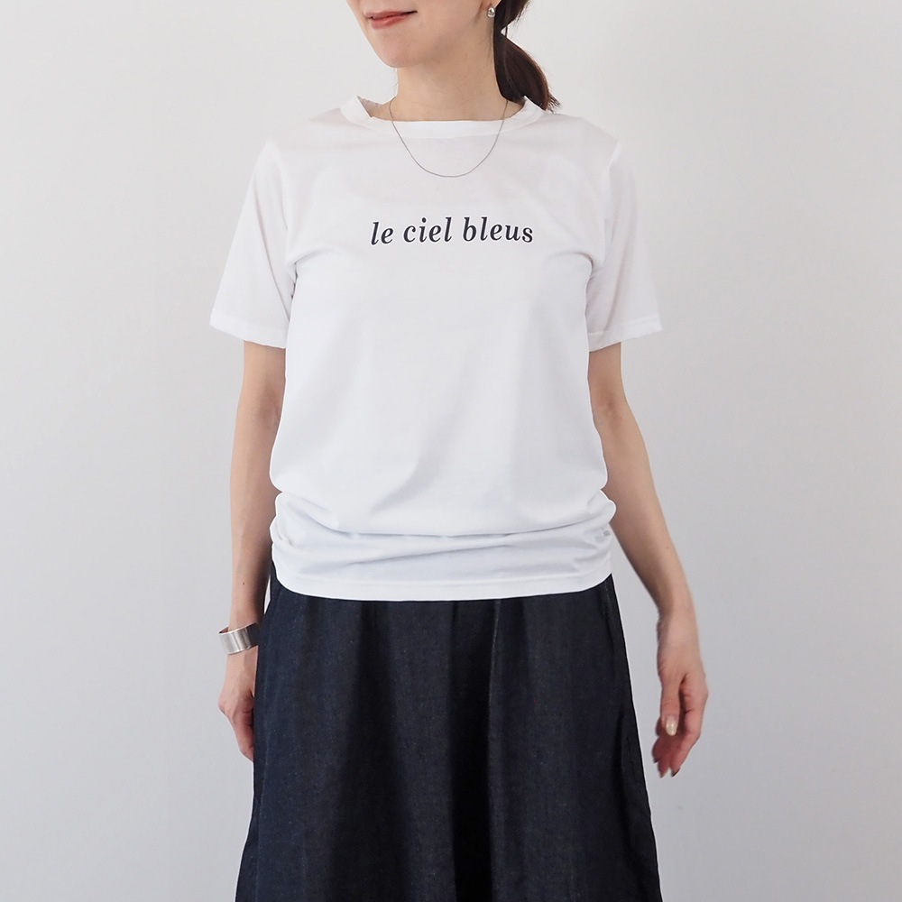 NARU(ナル) マイヴィスC微強撚天竺 le ciel bleusプリントT 663202