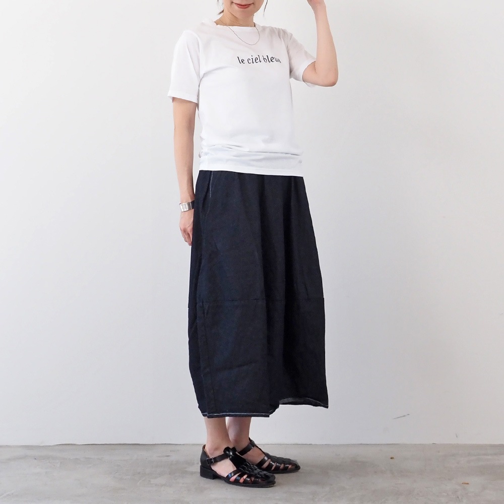 NARU(ナル) マイヴィスC微強撚天竺 le ciel bleusプリントT 663202