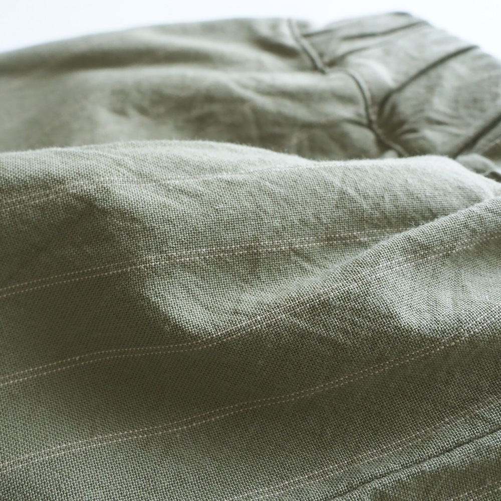 【予約】NARU(ナル) コットンクロスストライプワッシャー エッグパンツ 6708351