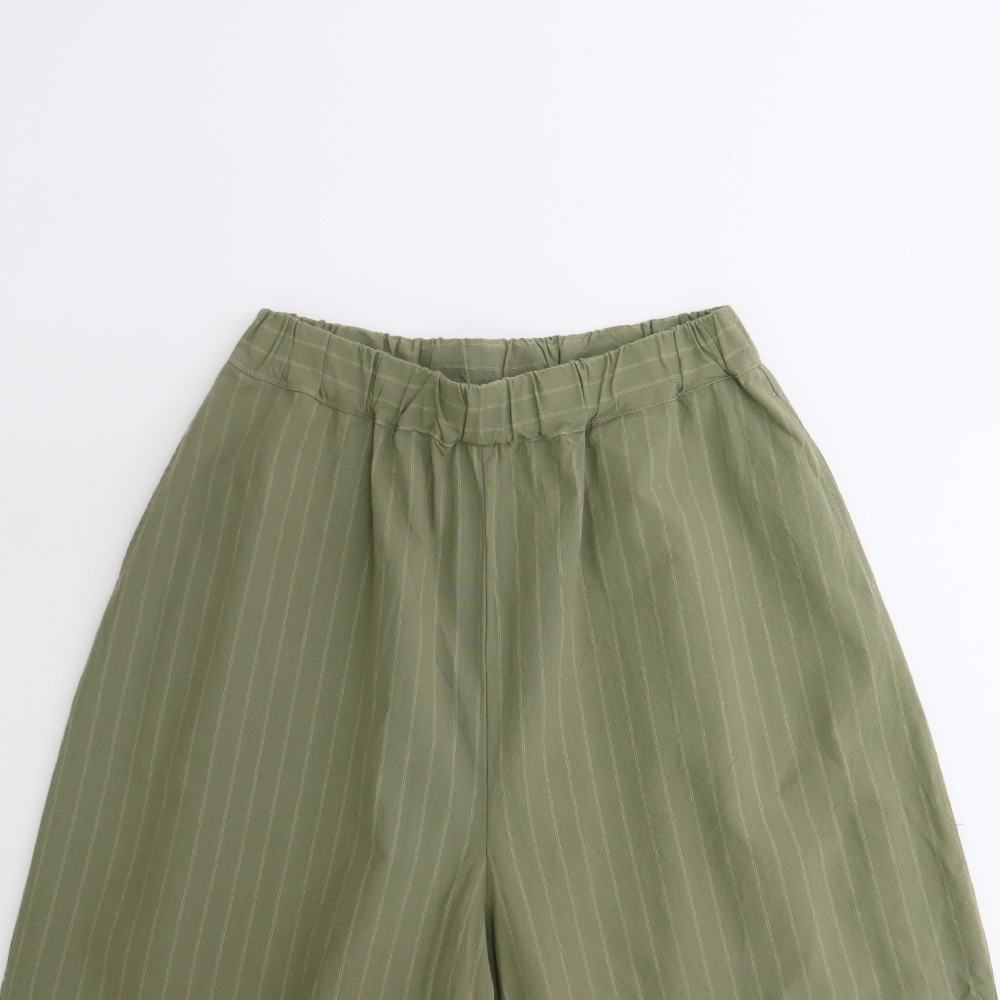 【予約】NARU(ナル) コットンクロスストライプワッシャー エッグパンツ 6708351