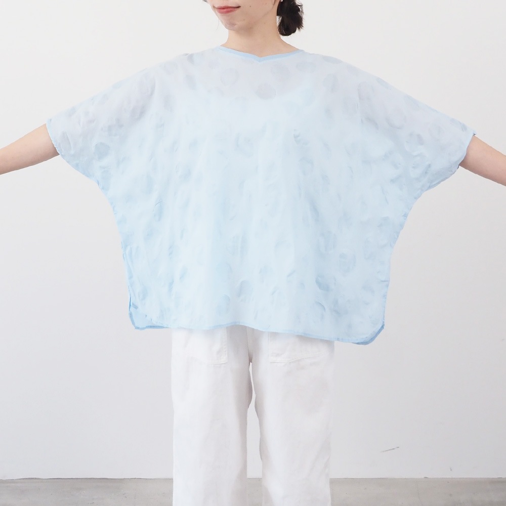 NARU(ナル) ローン塩縮ランダムドット バトーブラウス(2WAY) 662826