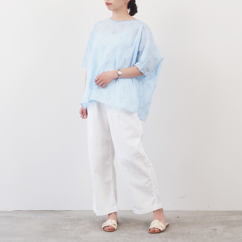 NARU(ナル) ローン塩縮ランダムドット バトーブラウス(2WAY) 662826