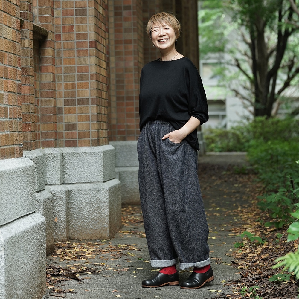 【あっこたん | 金子敦子× NARU】毛七デニム ひつじのノッポパンツ 6B-KSC-01