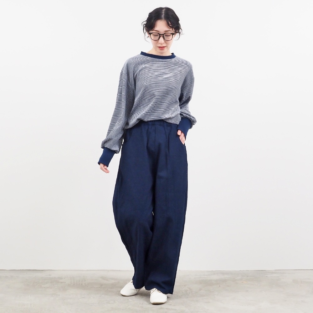 NARU(ナル) 刺し子ストレッチデニム ノッポパンツ 660815