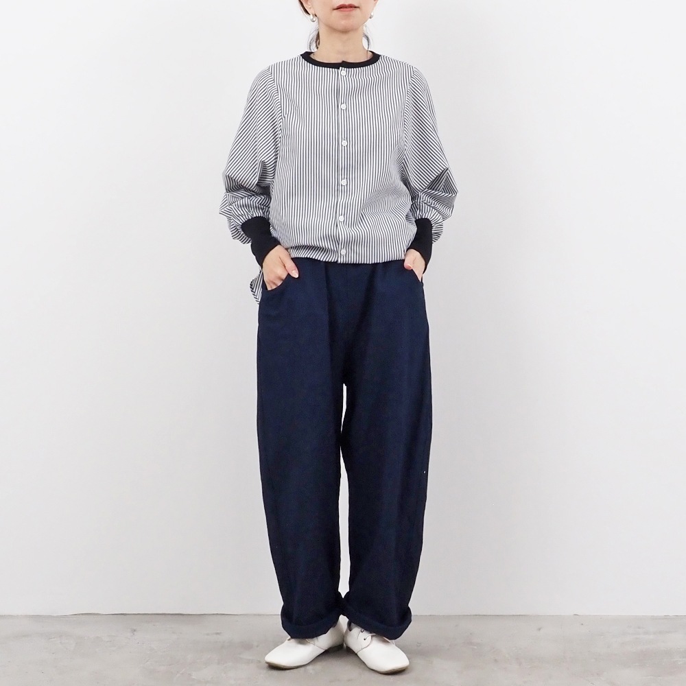 NARU(ナル) 刺し子ストレッチデニム ノッポパンツ 660815