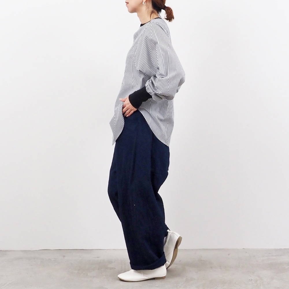 NARU(ナル) 刺し子ストレッチデニム ノッポパンツ 660815