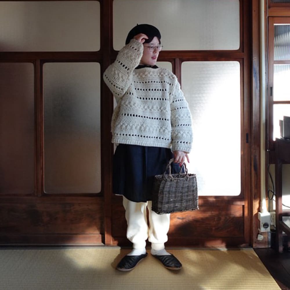 【予約】【kawasakiさんコラボ】NARU(ナル) コットンニットパンツ 6W-ks-03