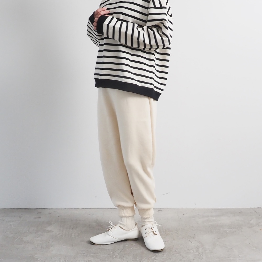 【予約】【kawasakiさんコラボ】NARU(ナル) コットンニットパンツ 6W-ks-03