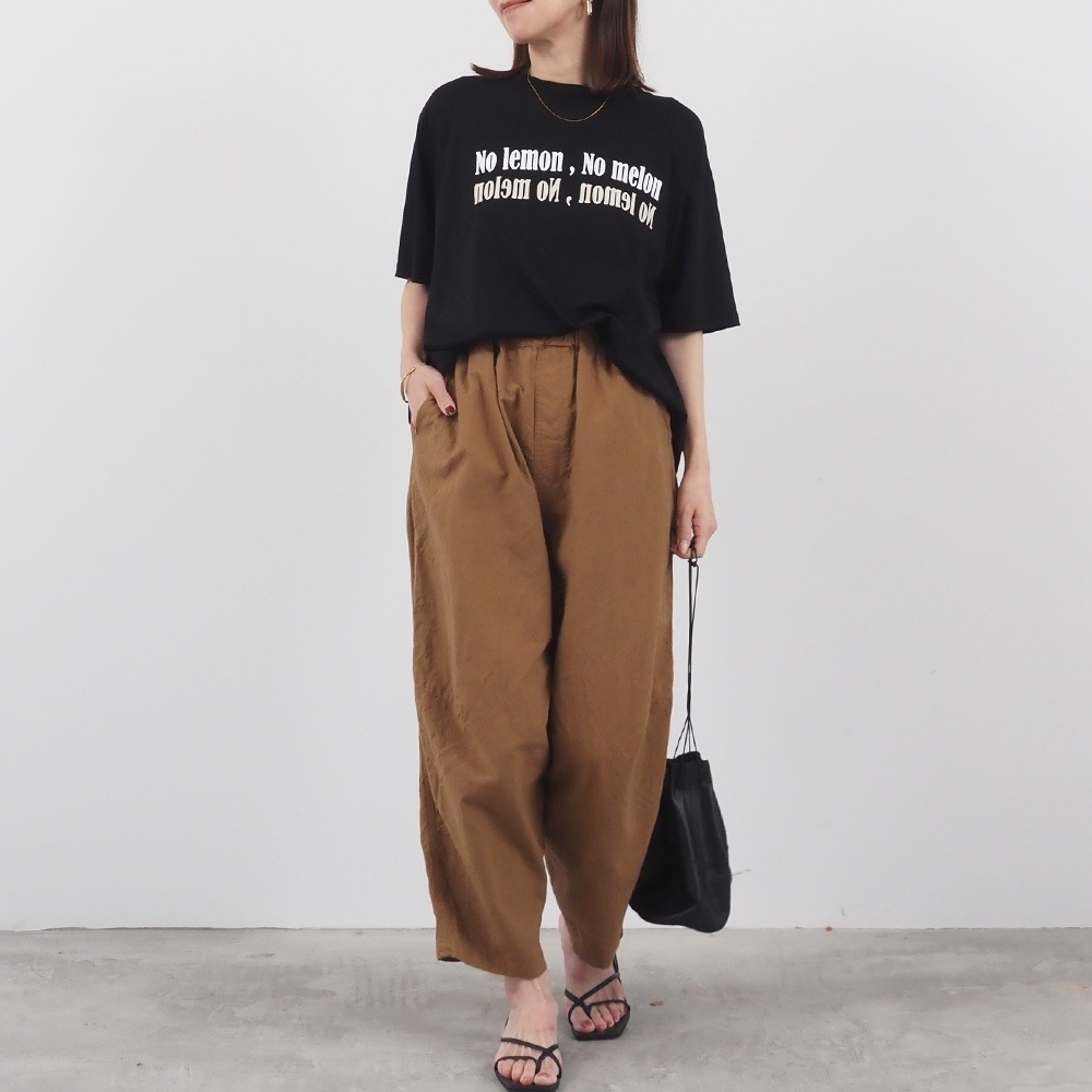 NARU(ナル) マイヴィスC微強撚天竺 No lemon, No melon プリントT 663200