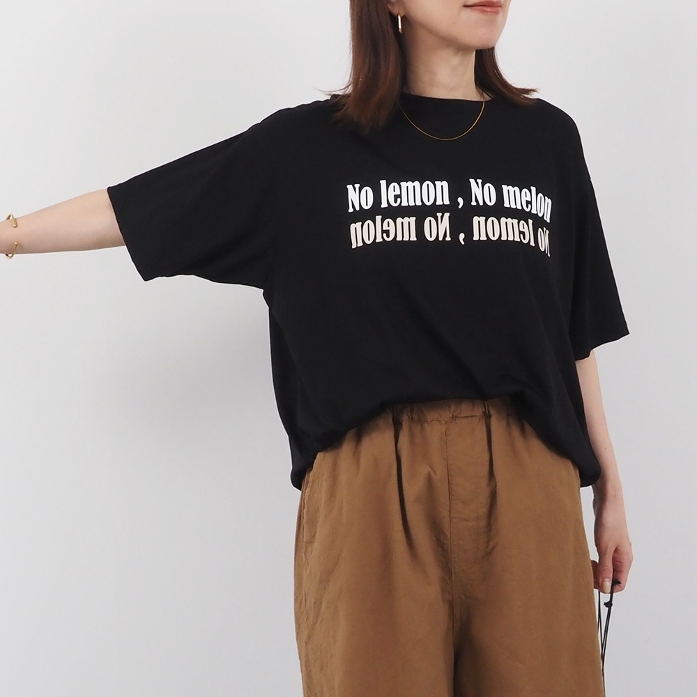 NARU(ナル) マイヴィスC微強撚天竺 No lemon, No melon プリントT 663200