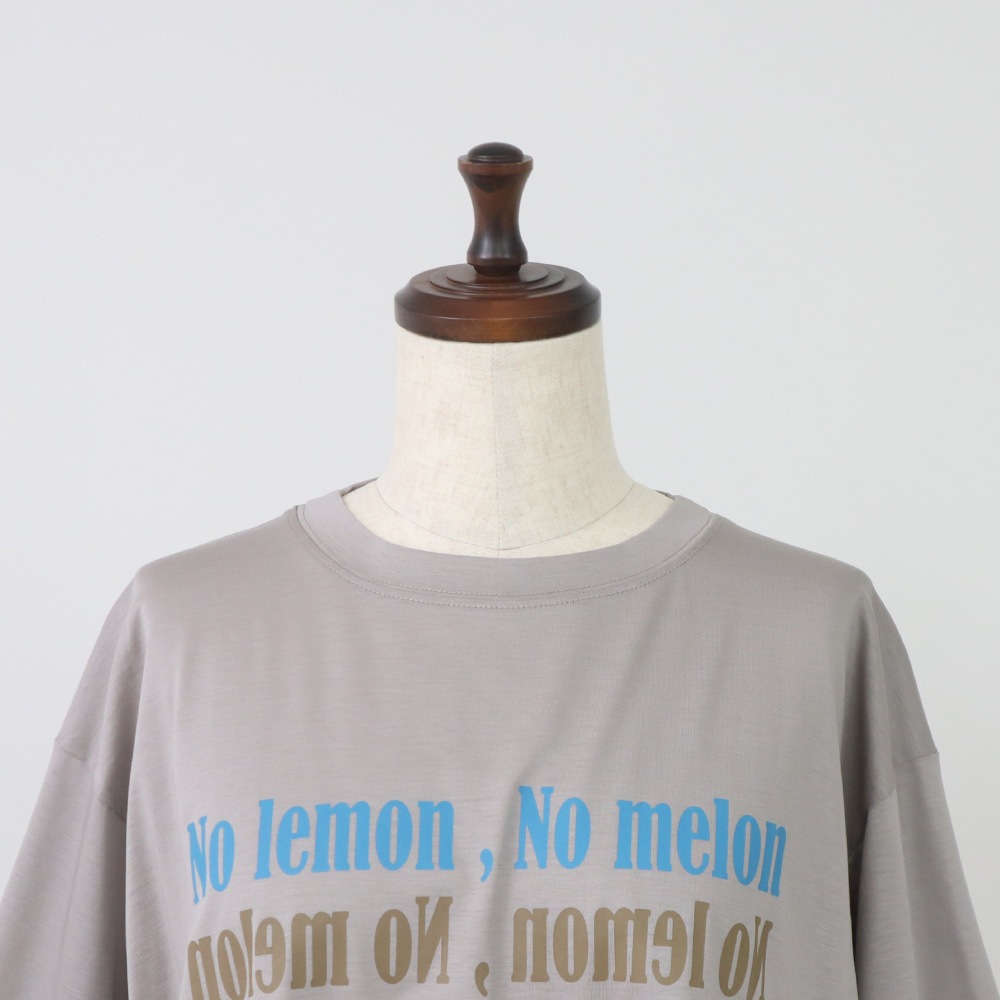 NARU(ナル) マイヴィスC微強撚天竺 No lemon, No melon プリントT 663200