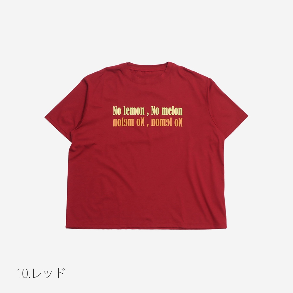 NARU(ナル) マイヴィスC微強撚天竺 No lemon, No melon プリントT 663200