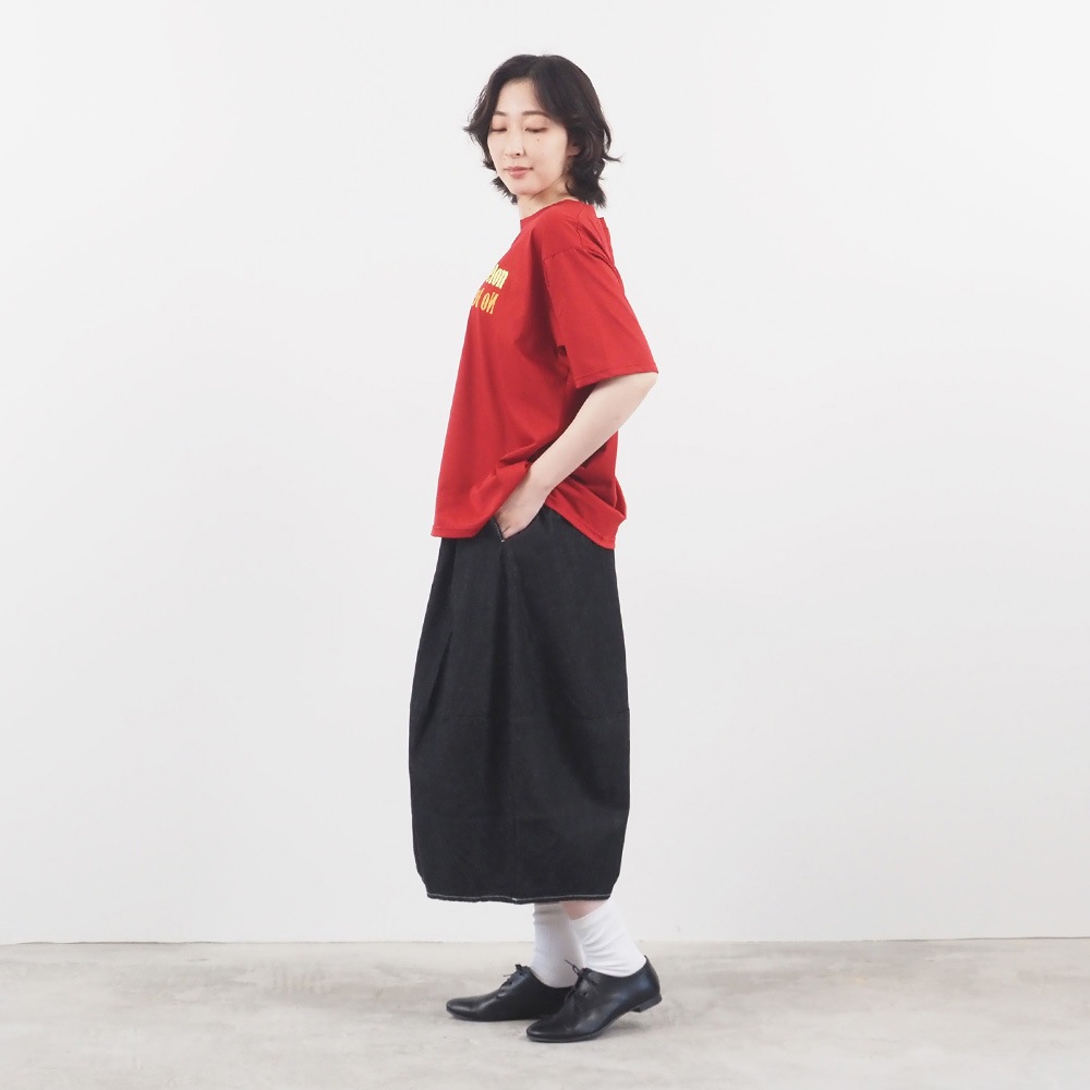 NARU(ナル) マイヴィスC微強撚天竺 No lemon, No melon プリントT 663200