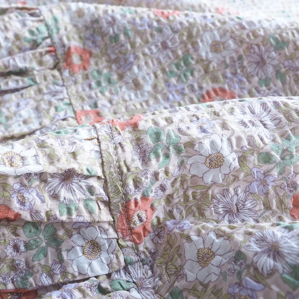 NARU(ナル) 80ローン塩縮ボタニカルフラワー ギャザーチュニック 670855