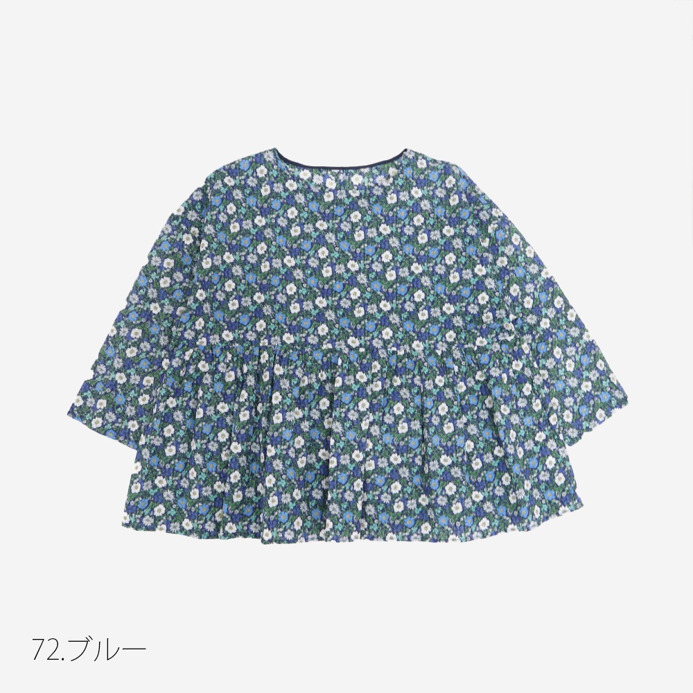 NARU(ナル) 80ローン塩縮ボタニカルフラワー ギャザーチュニック 670855