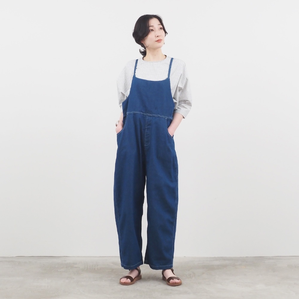 【予約】NARU(ナル) 8ozムラデニム ノッポサロペット 661800