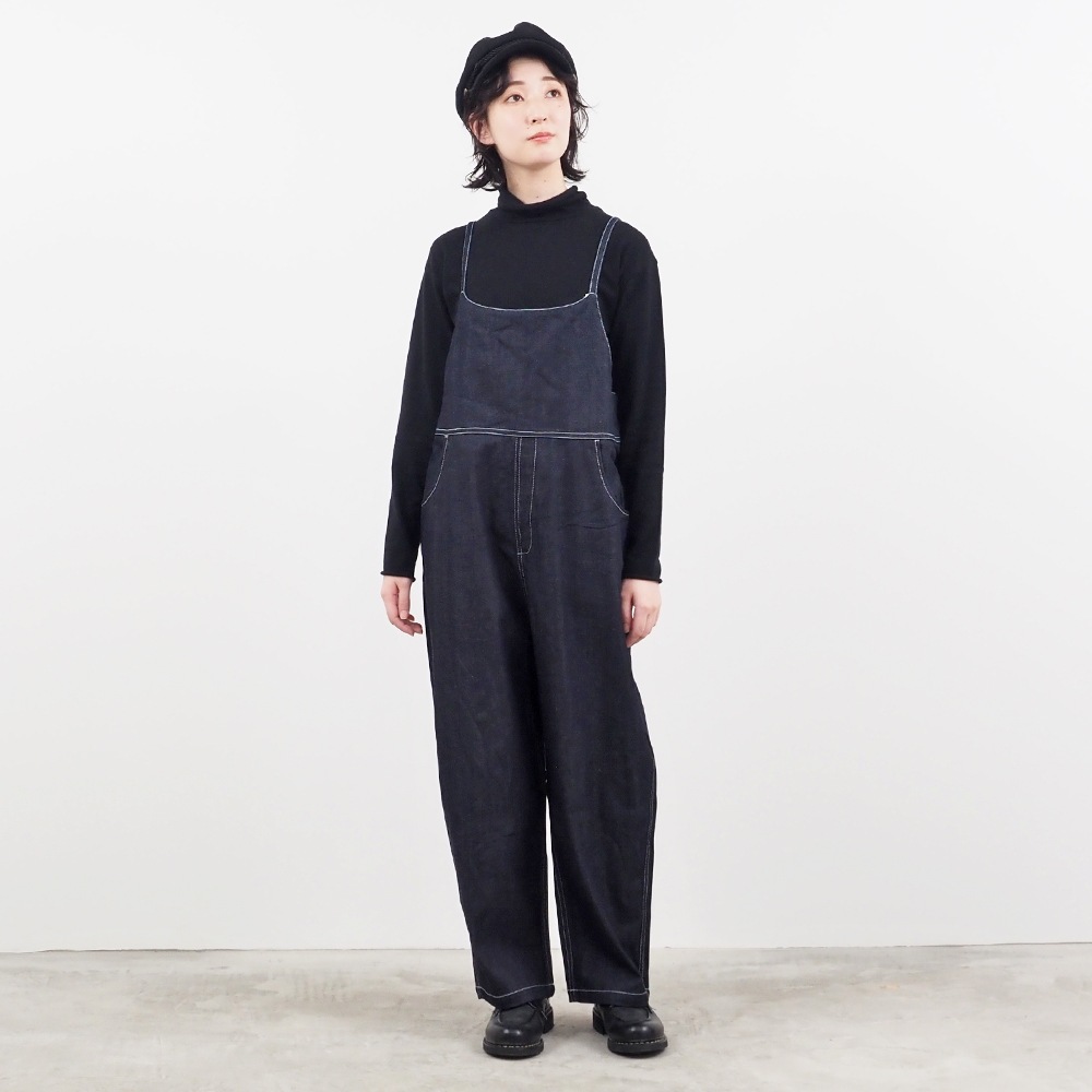 【予約】NARU(ナル) 8ozムラデニム ノッポサロペット 661800