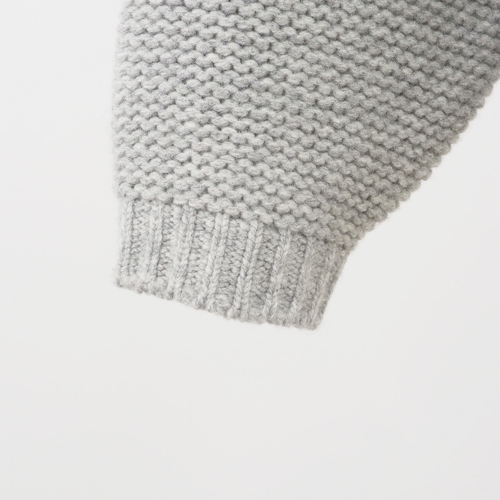 【予約】【kawasakiさんコラボ】NARU(ナル) タスマニアラムウールざっくりニットリボンカーデ 6W-ks-02