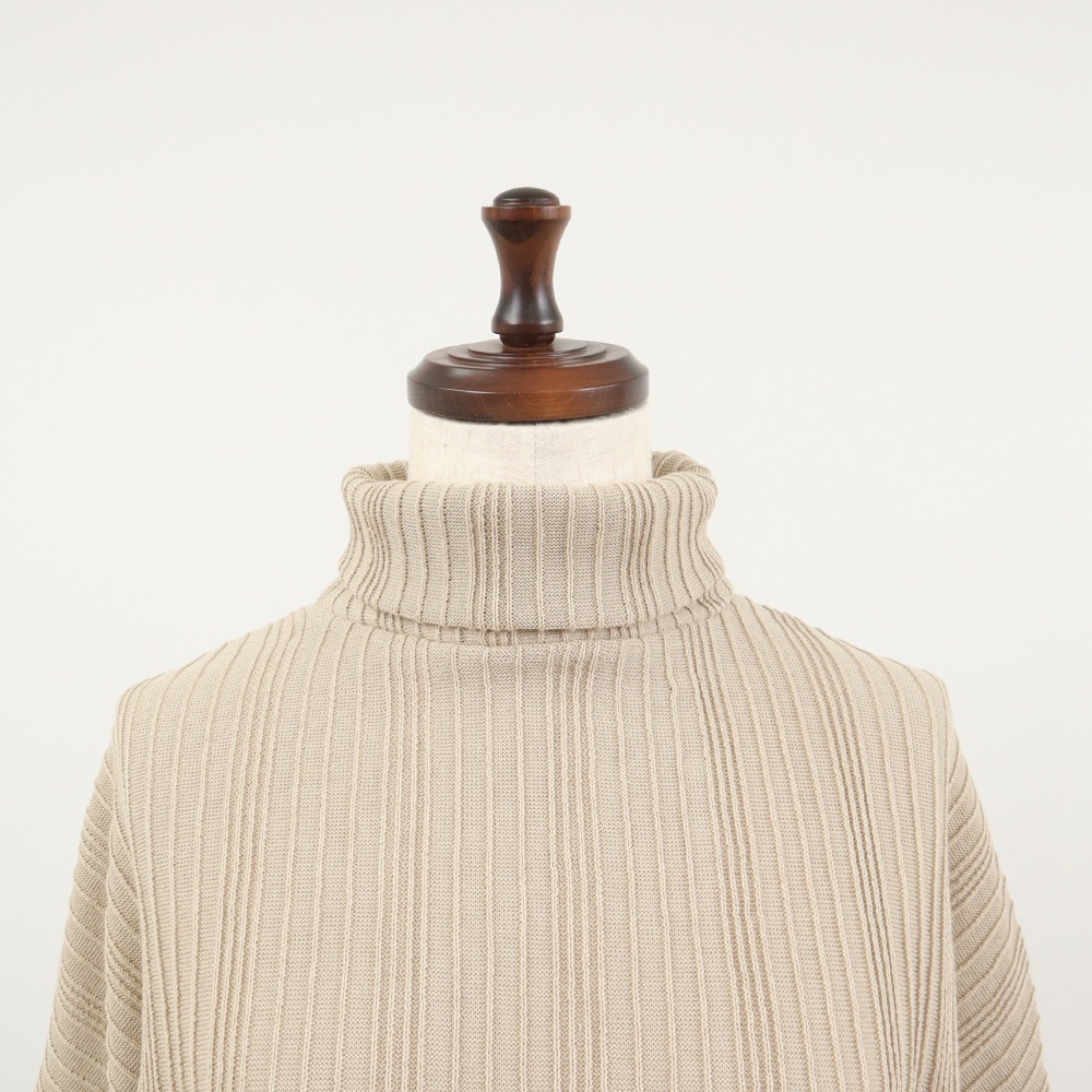 NARU(ナル) 綿コーマ　ワイドリブ　タートルネックセーター 650740