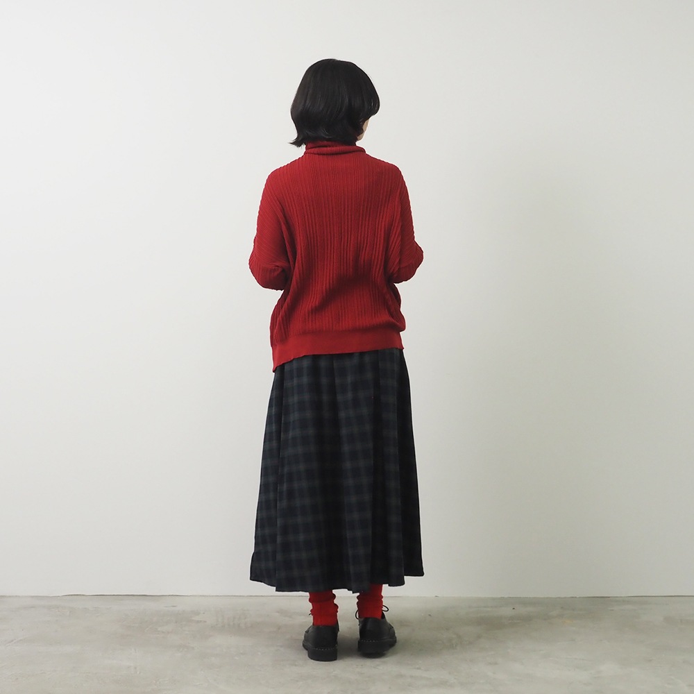 NARU(ナル) 綿コーマ　ワイドリブ　タートルネックセーター 650740