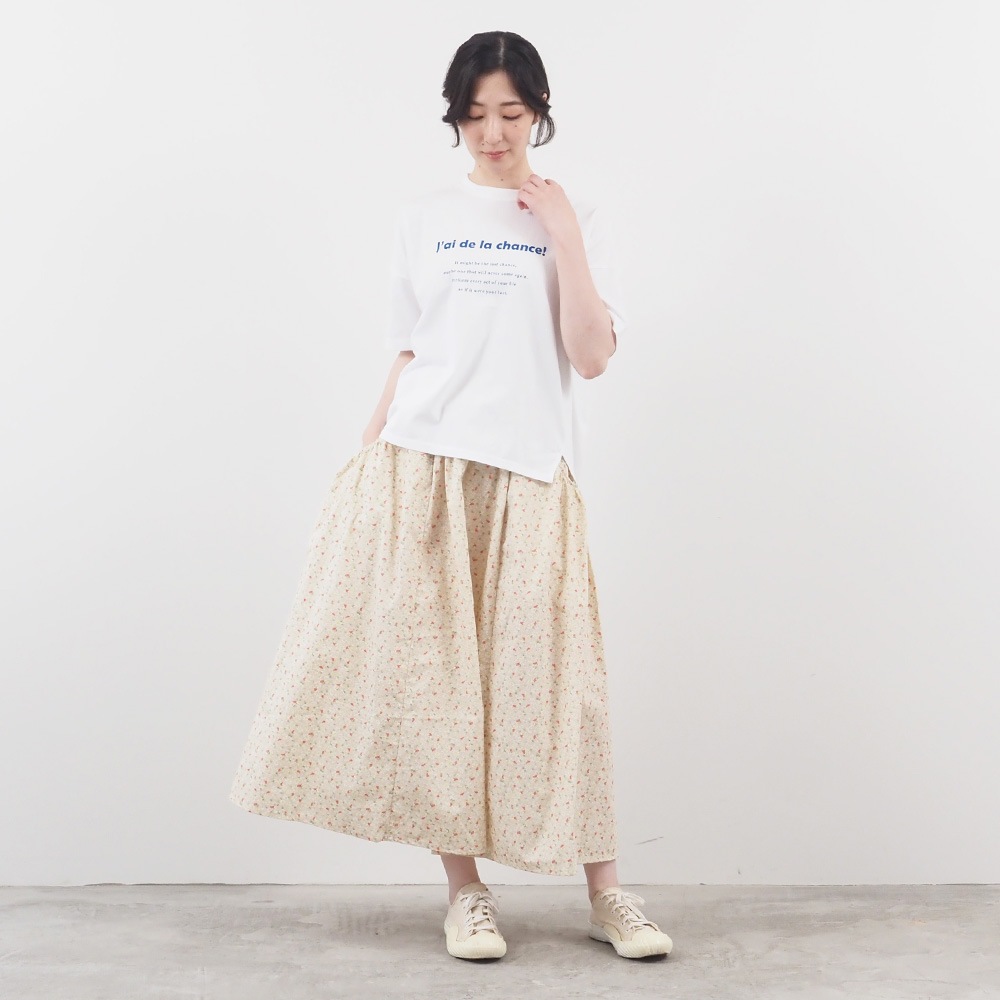 ＼まさかの数量オーバーで特別価格！／<br>ブロードBOTANICAL HARMONY ギャザースカート 663916