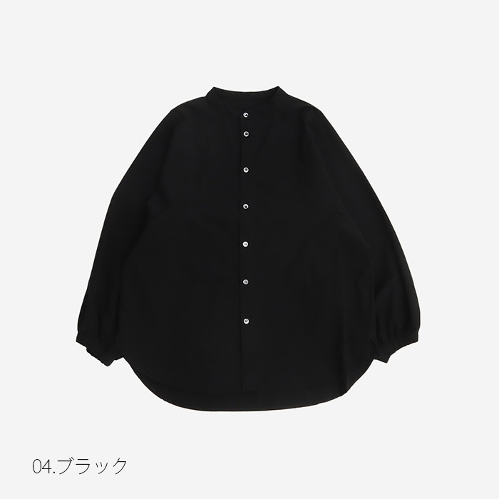 NARU(ナル) 近江晒50sブロード 袖ボリュームシャツ 652900