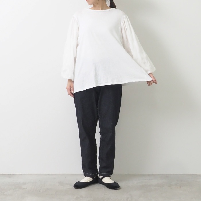 NARU(ナル) ムラ糸×塩縮ドット バルーンスリーブPO 654060 | all_items