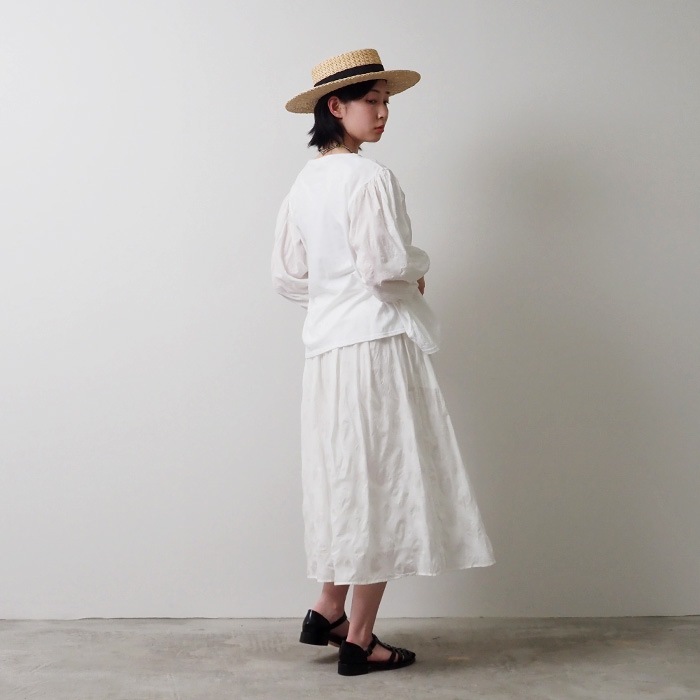 NARU(ナル) ムラ糸×塩縮ドット バルーンスリーブPO 654060