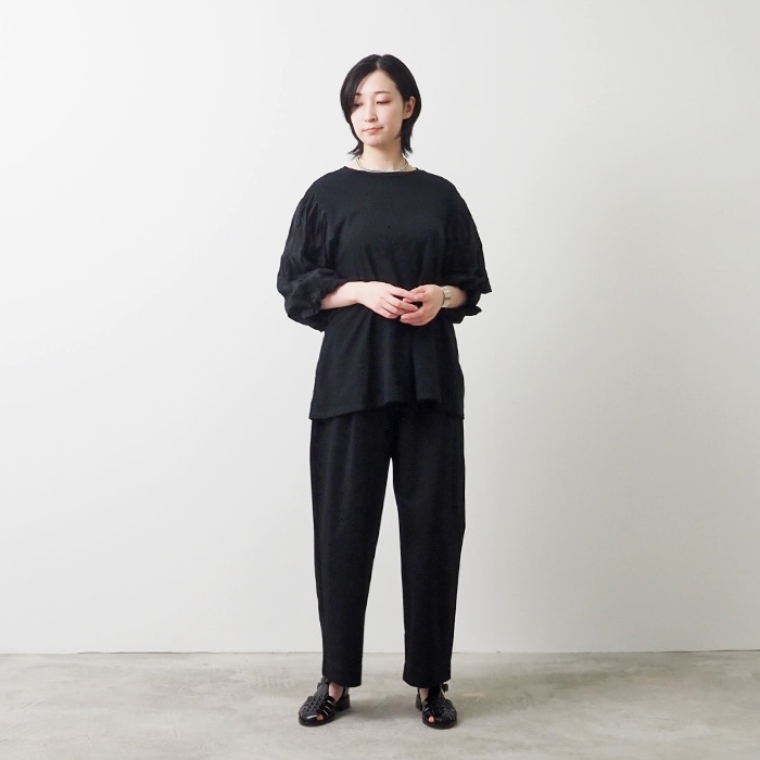 NARU(ナル) ムラ糸×塩縮ドット バルーンスリーブPO 654060