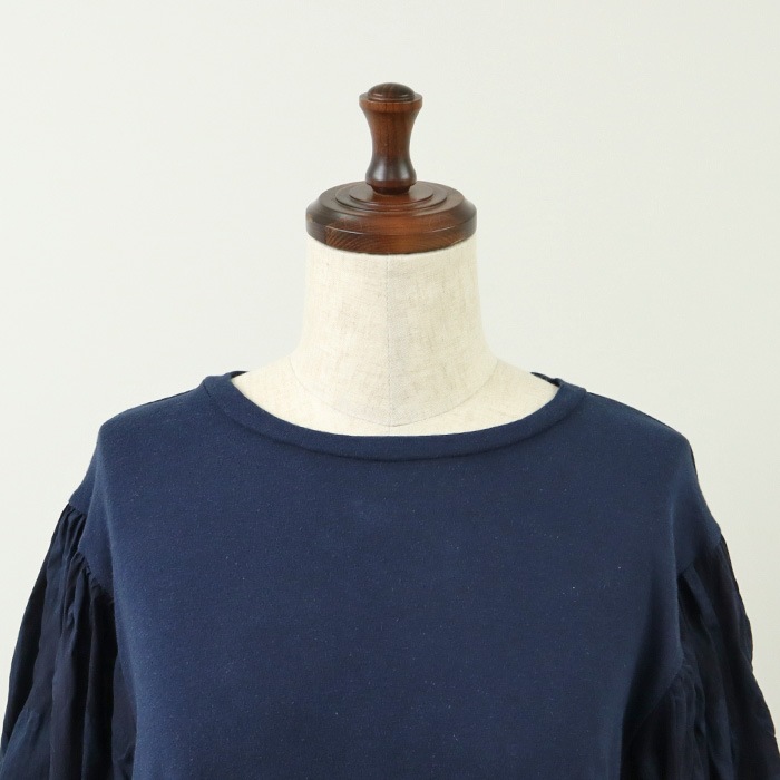 NARU(ナル) ムラ糸×塩縮ドット バルーンスリーブPO 654060