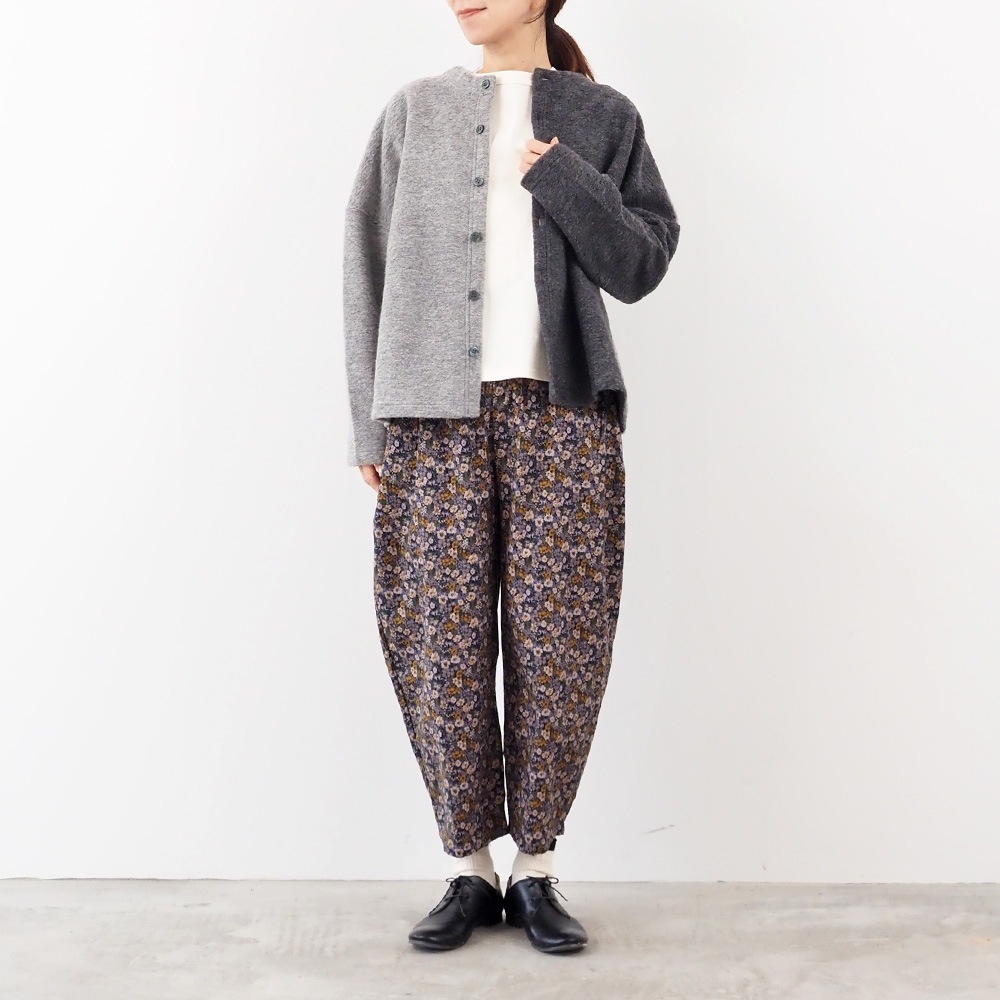 NARU(ナル) トラベルウールプレミア バイカラーカーディガン 665225