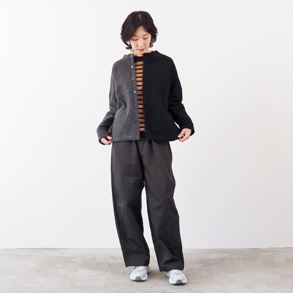 NARU(ナル) トラベルウールプレミア バイカラーカーディガン 665225