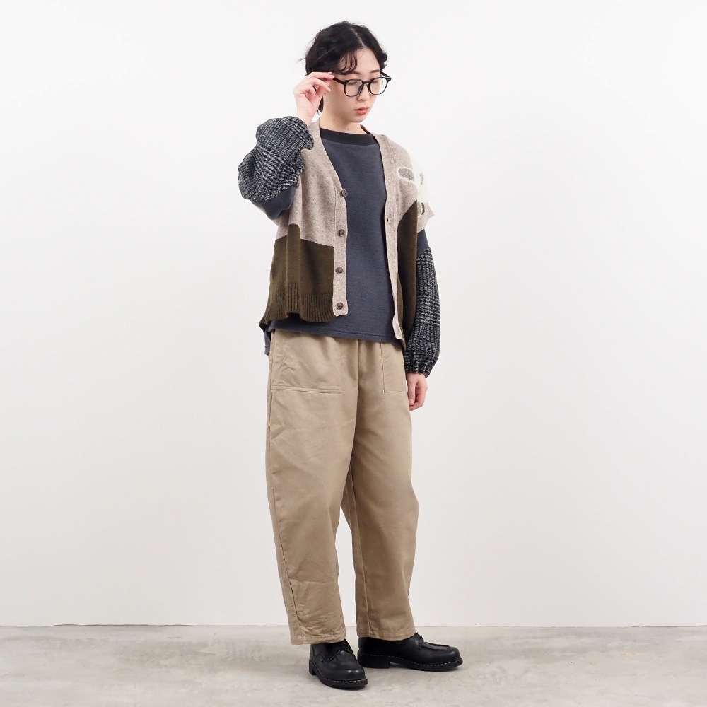 NARU(ナル) ミラノラム 羊ジャガードベスト 660601 | TOPS,ニット