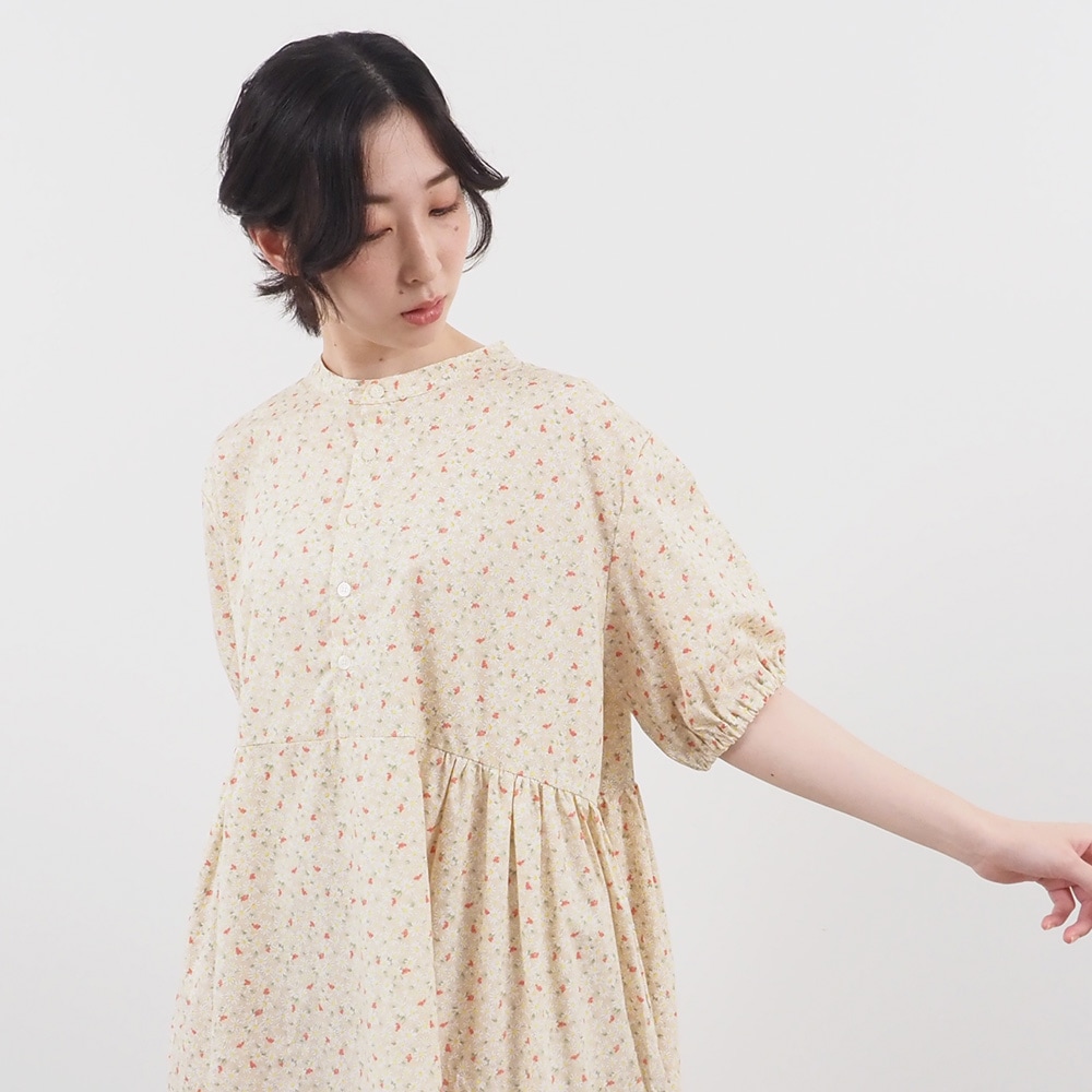 ＼まさかの数量オーバーで特別価格！／<br>ブロードBOTANICAL HARMONY コクーンワンピース 663915