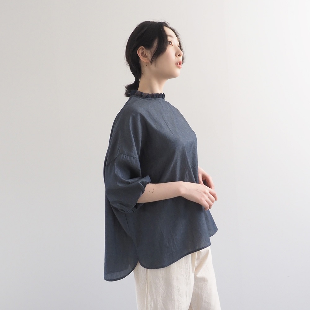【予約】NARU(ナル) 2.25ozデニム リエカブラウス 670846
